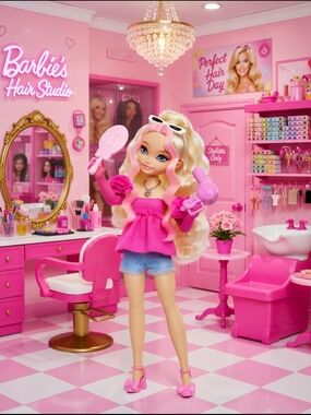 Barbie Dream Besties Barbie “Malibu” Fashion Doll w 8 Makeup & Hair Themed Acces